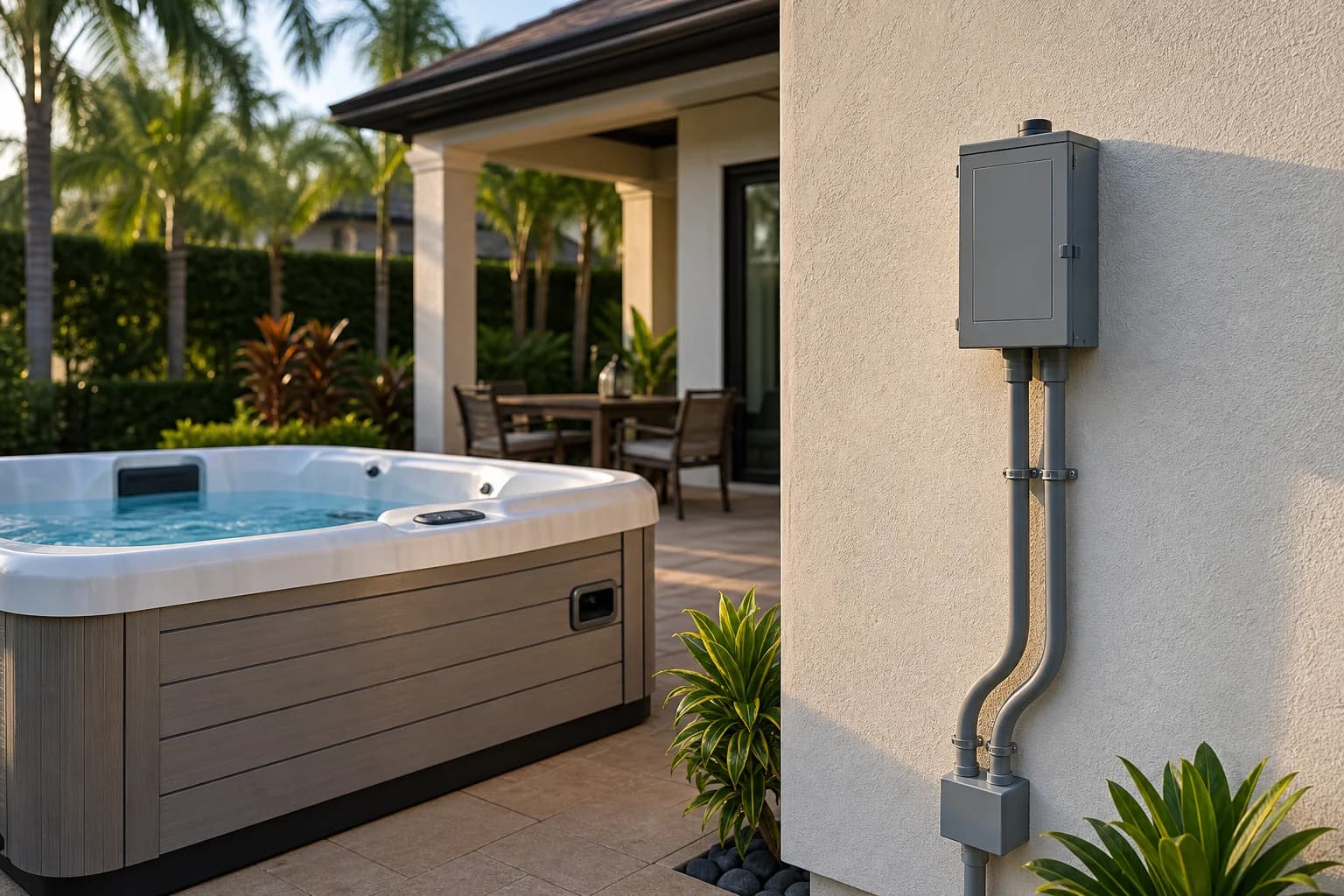 Hot Tub / Spa Wiring service visual